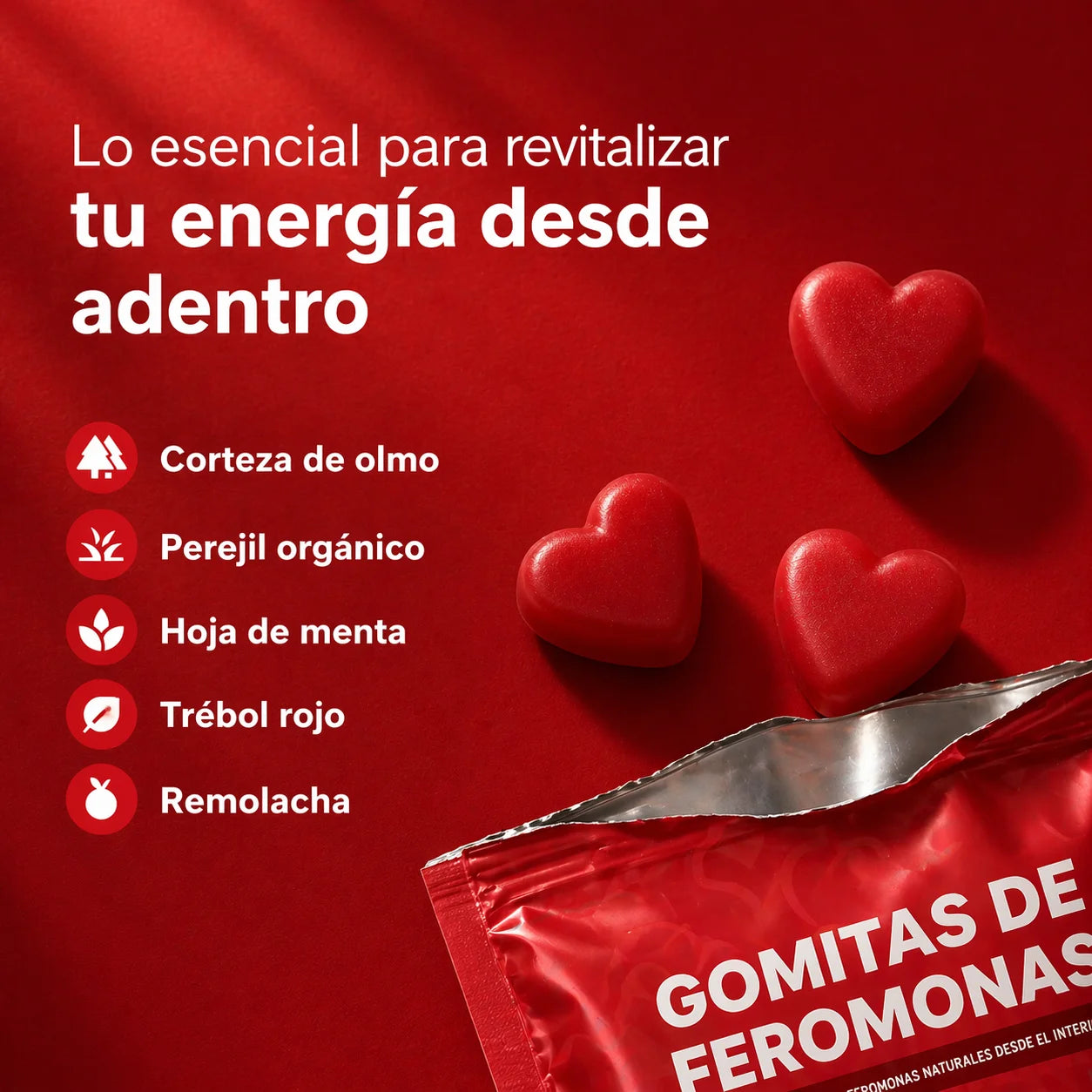 GlowUp | Gomitas de Feromonas Hombre (60 gomitas)