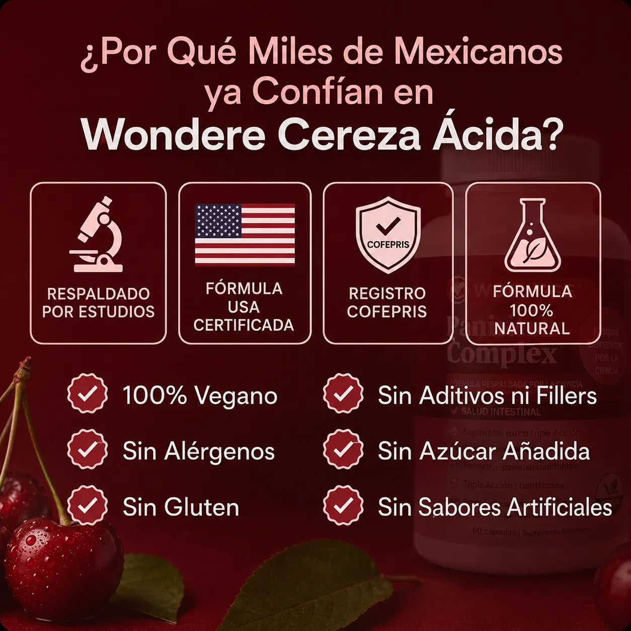 Cereza Ácida Complex | Alivio Articular y Cardiovascular 3,600 mg