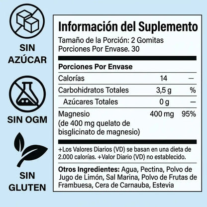 Gomitas de bisglicinato de magnesio